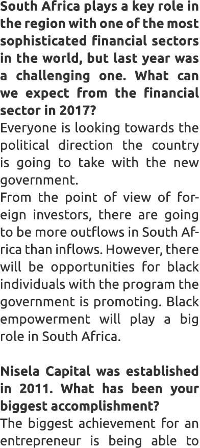 South Africa plays a key role in the region with one of the most sophisticated financial sectors in the world, but la...
